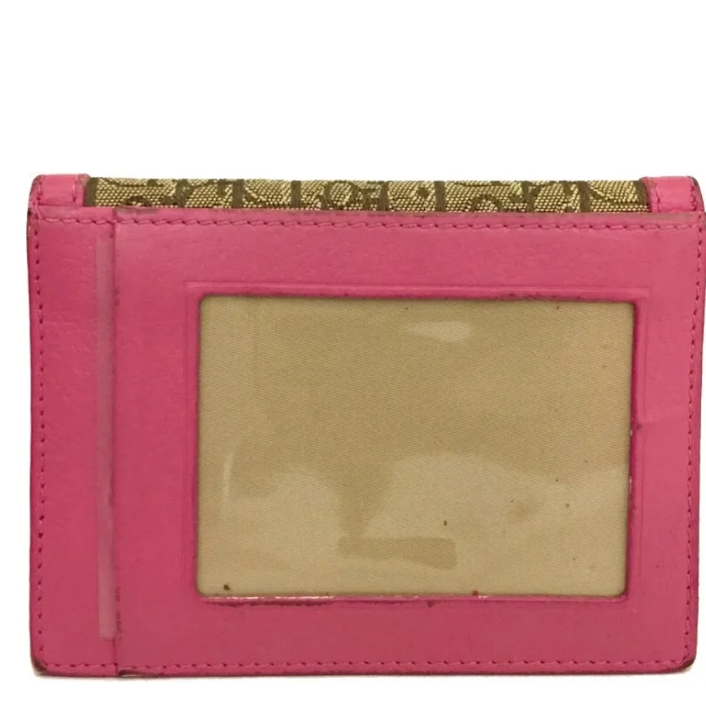 CHRISTIAN DIOR TROTTER CANVAS LEATHER BIFOLD WALLET/1A1537